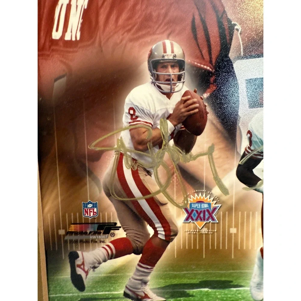 San Francisco 49ers Super Bowl MVP Signed Steve‎ Young Jerry Rice Montana art